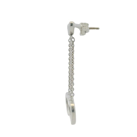 Tiffany & Co Retired 925 Sterling Silver Open Heart Drop/Dangle Chain Earrings - Picture 5 of 5